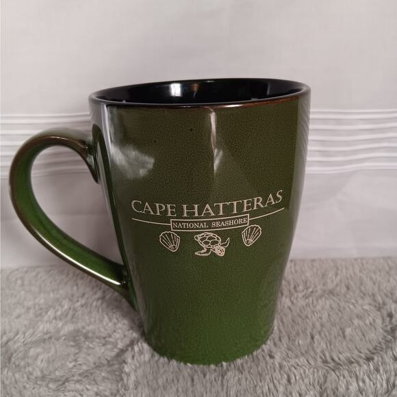 CAPE HATTERAS National Seashore Coffee Souvenir Tea Mug Green and Black - Picture 3 of 8